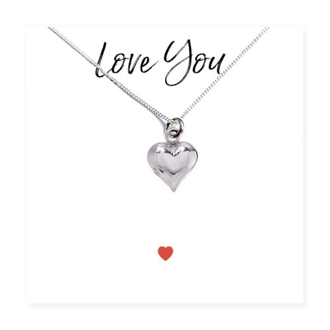 HEART NECKLACE & LOVE YOU MESSAGE